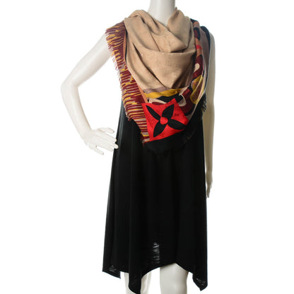 Louis Vuitton Wool Silk Jungle Fever Shawl 2 of 4