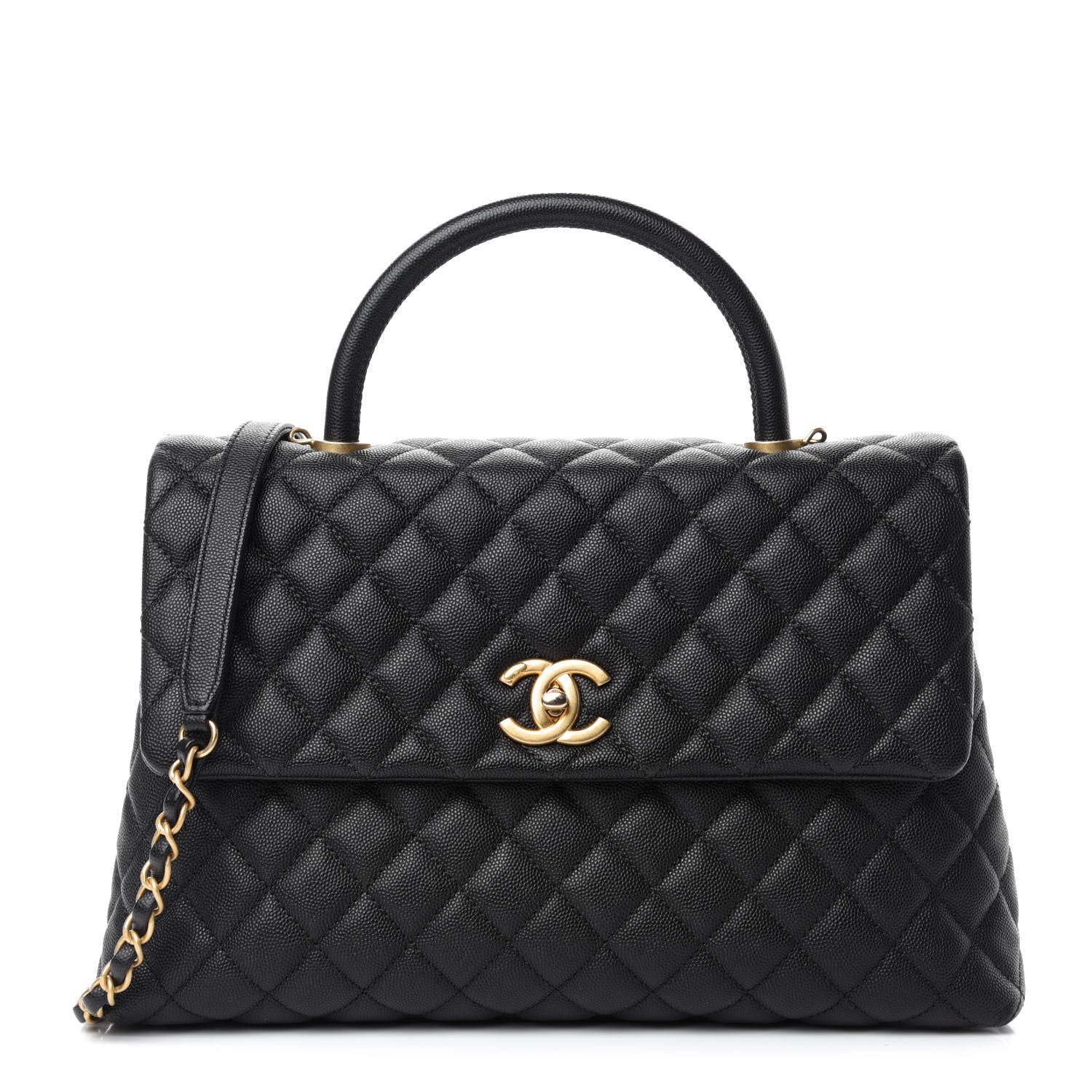 Chanel Caviar Quilted Medium Coco Handle Flap Black 1 of 10
