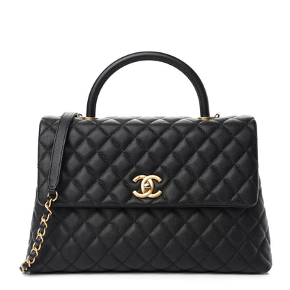 Chanel Caviar Quilted Medium Coco Handle Flap Black 1 of 10