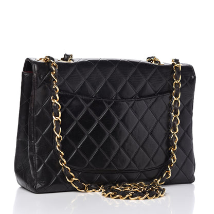 Chanel Lambskin Quilted XL Jumbo Single Flap Black 3 of 11