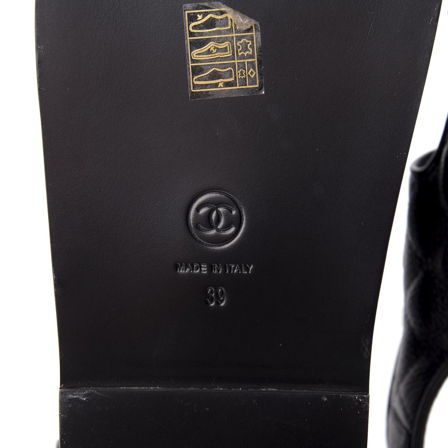 Grained Calfskin Velcro Dad Sandals 39 Black