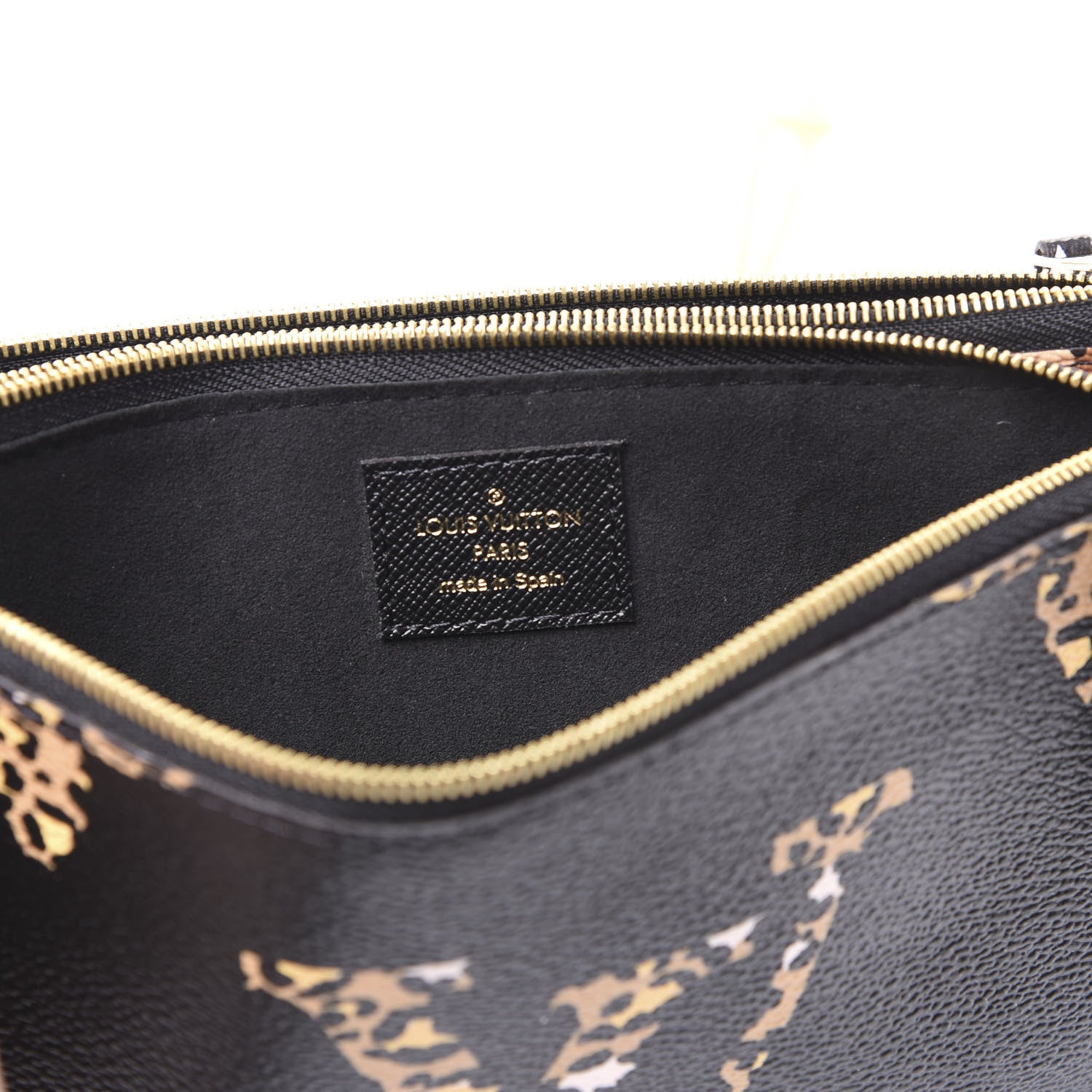 Louis Vuitton Monogram Giant Jungle Pochette Double Zip Black 5 of 8