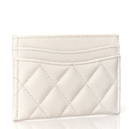 Chanel Caviar Quilted Card Holder White 3 of 9