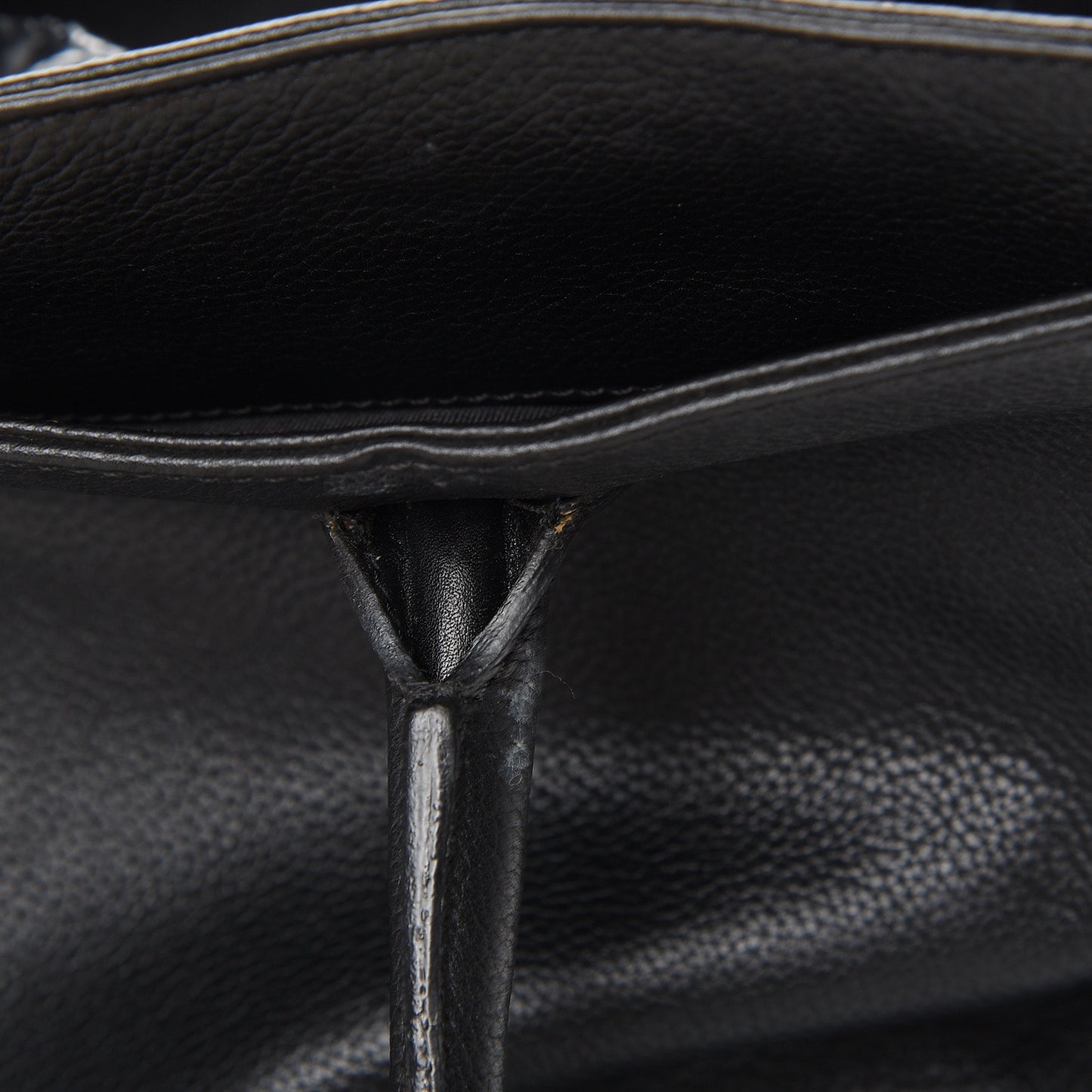 Calfskin Cerf Executive Shopper Tote Black