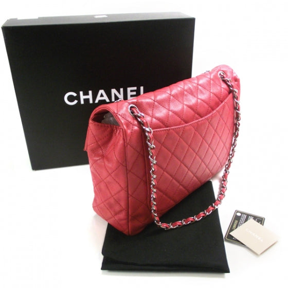 Chanel Caviar Maxi Flap Fuchsia 3 of 12