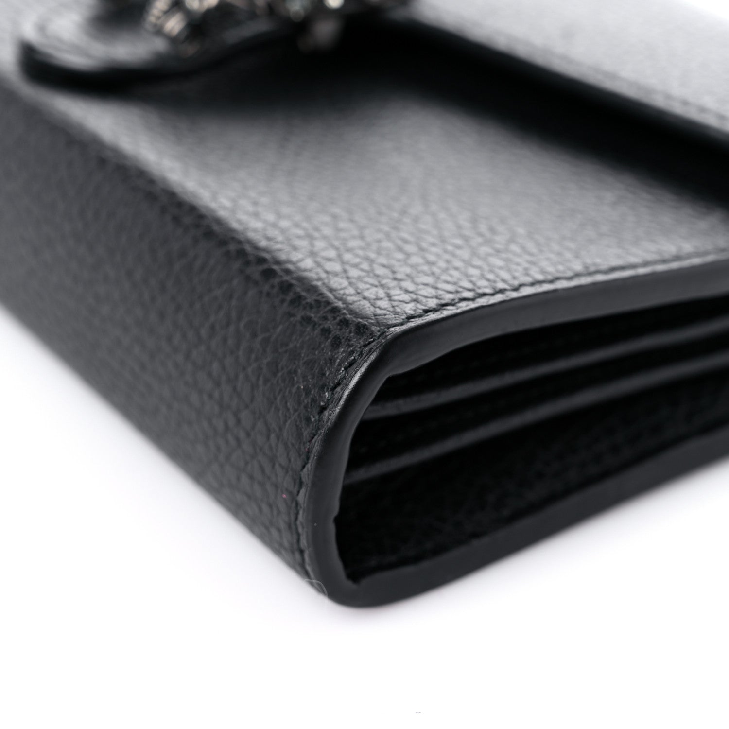 Gucci Calfskin Mini Dionysus Chain Wallet Black 8 of 11