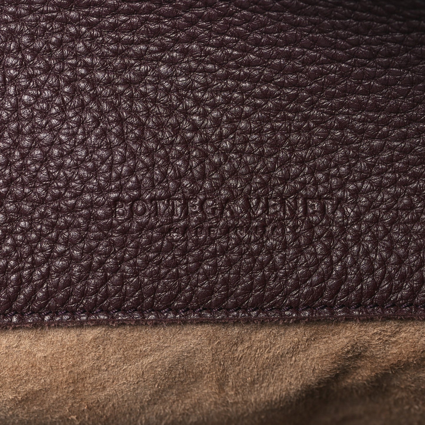 Washed Cervo Deerskin Hobo Burgundy