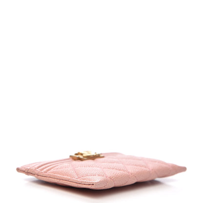 Chanel Caviar Quilted Boy Card Holder Light Pink 4 of 9