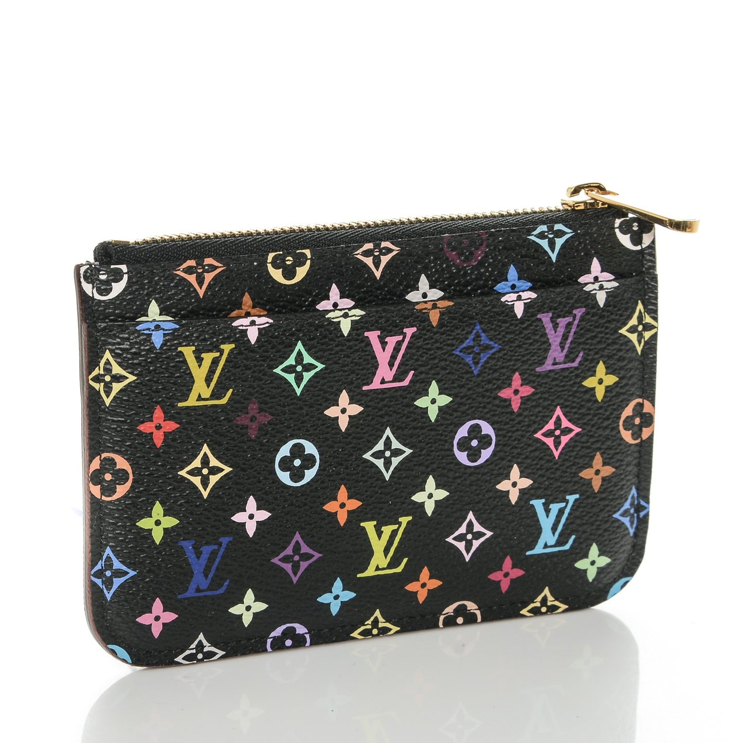Monogram Multicolor Key Pouch Black Violet