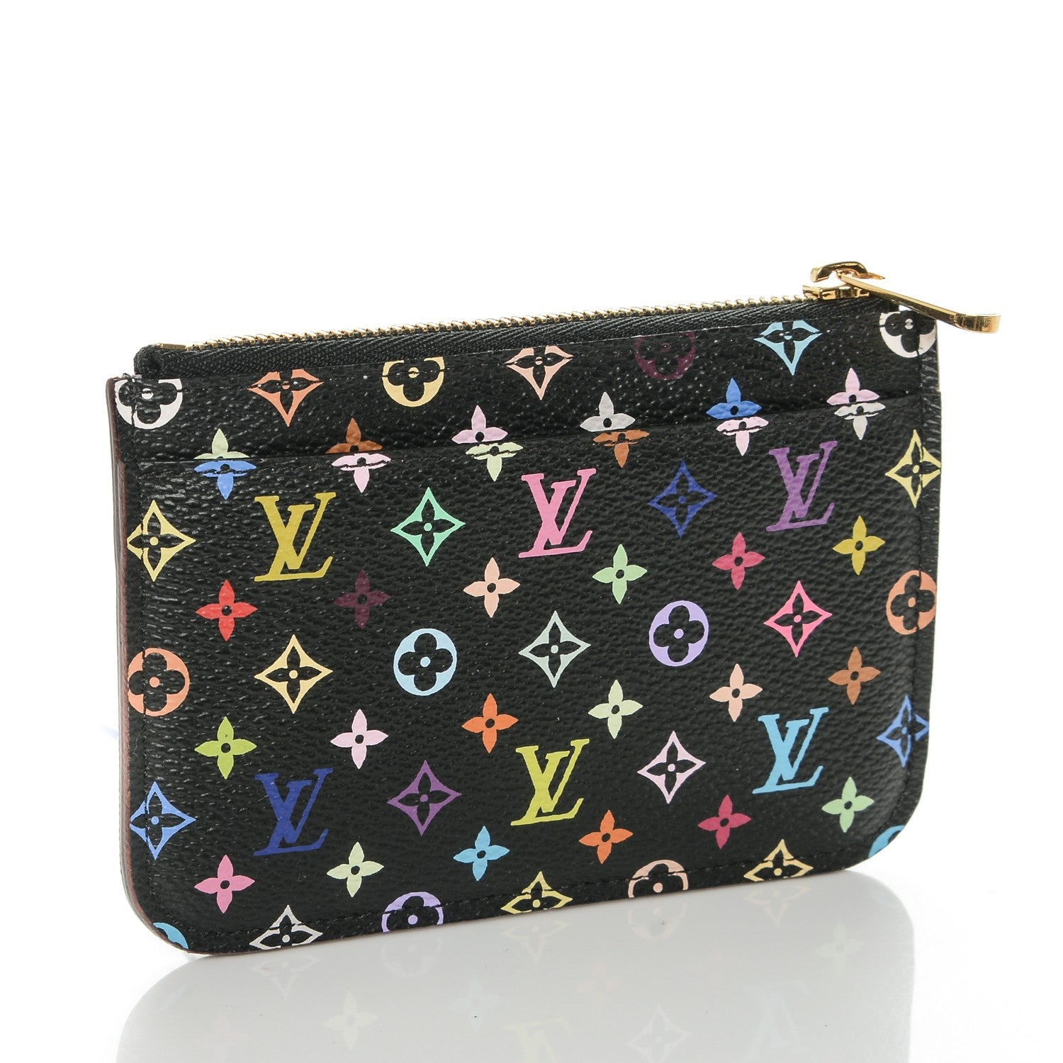Louis Vuitton Monogram Multicolor Key Pouch Black Violet 3 of 6