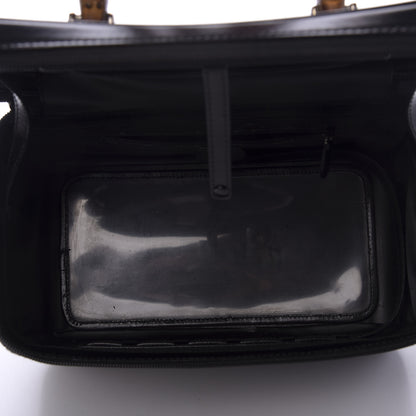 Gucci Patent Calfskin Bamboo Cosmetic Case Black 4 of 13