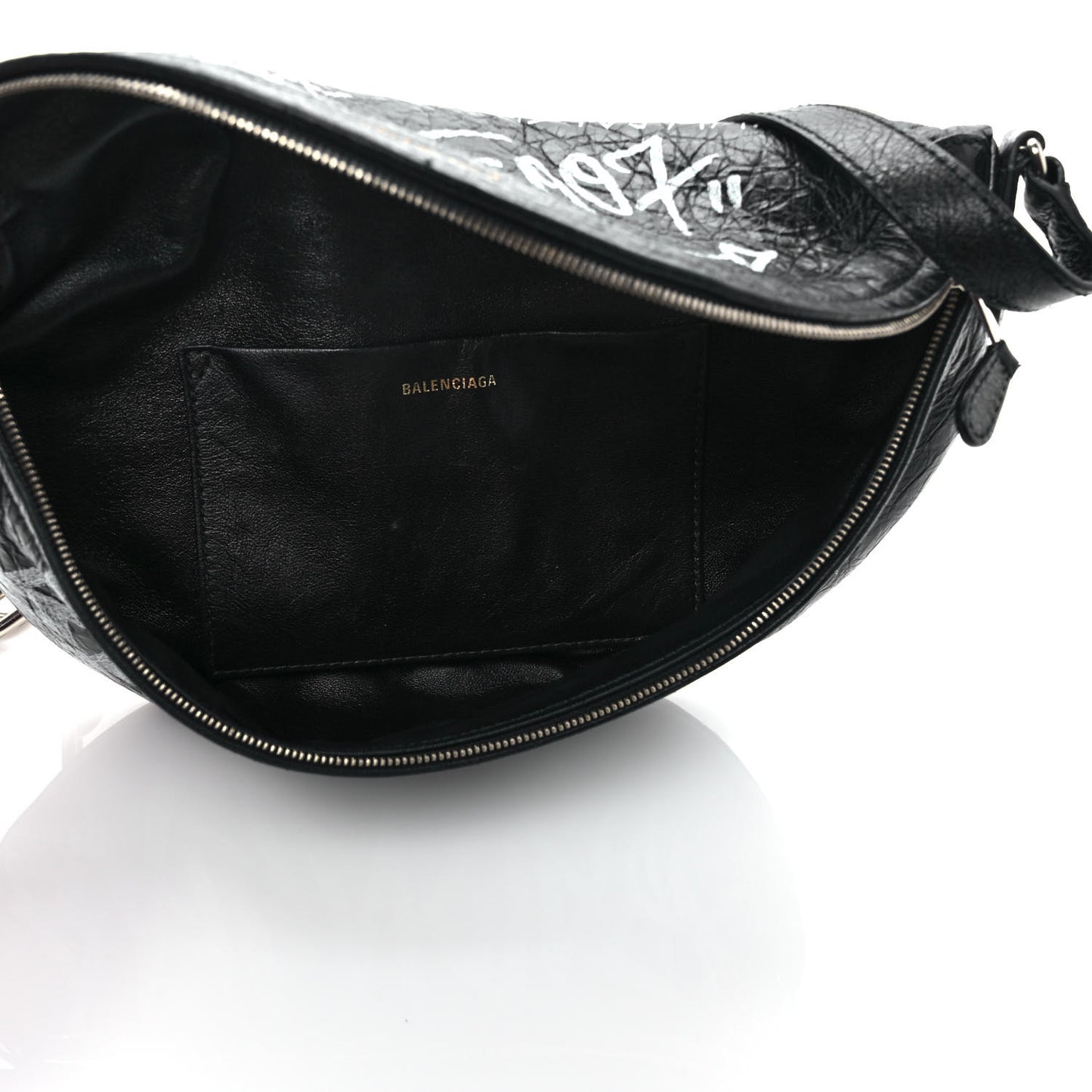 Agneau Arena Graffiti All Over XS Souvenir Belt Bag Black White