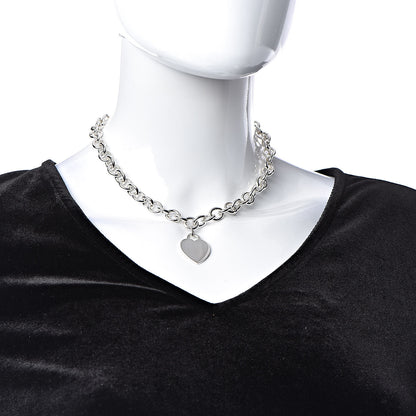 Tiffany Sterling Silver Heart Tag Necklace 2 of 6
