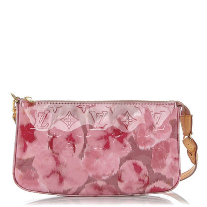 Louis Vuitton Vernis Ikat Pochette Accessories NM Rose Velours 1 of 6