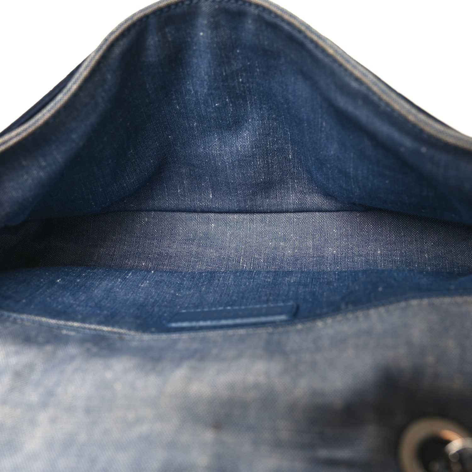 Chanel Denim Quilted Medium Graphic Flap Light Blue 5 of 13