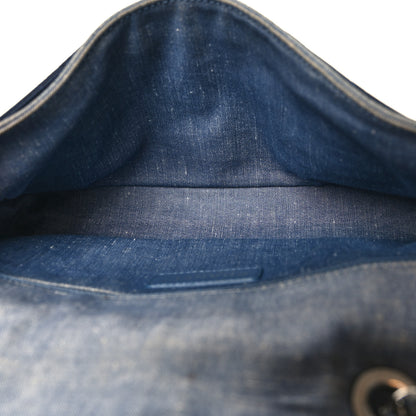 Chanel Denim Quilted Medium Graphic Flap Light Blue 5 of 13