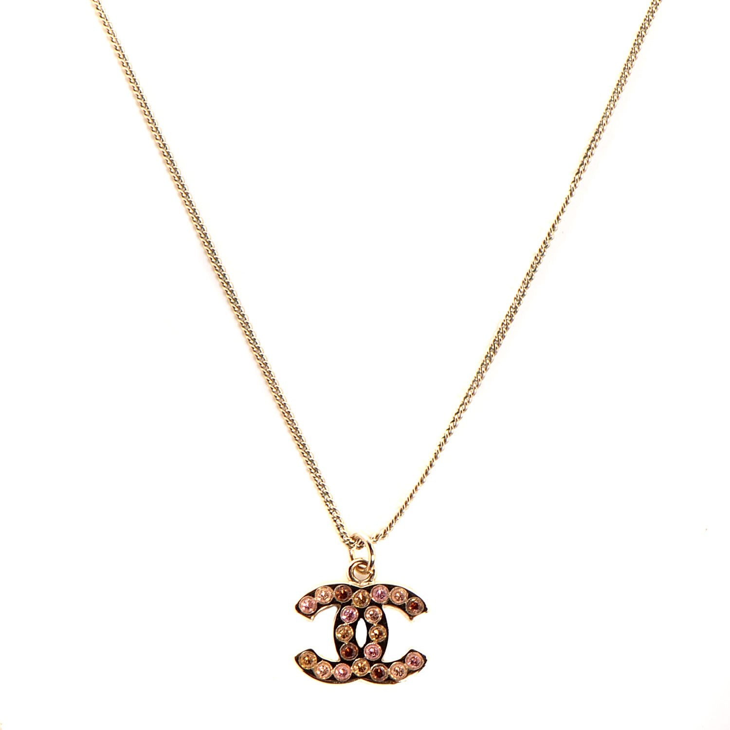 Chanel Crystal CC Necklace Multicolor 1 of 5