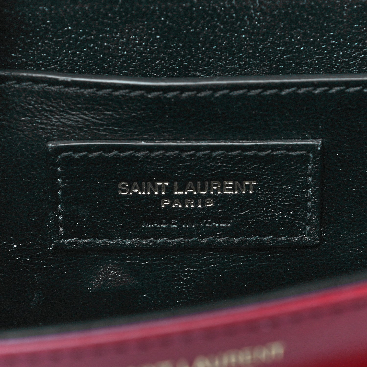 Saint Laurent Box Calfskin Monogram Medium Solferino Satchel Rouge Opyum 6 of 11