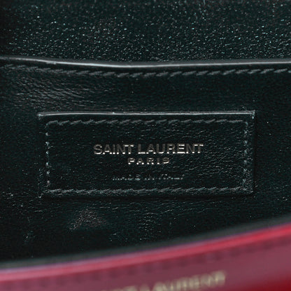 Saint Laurent Box Calfskin Monogram Medium Solferino Satchel Rouge Opyum 6 of 11