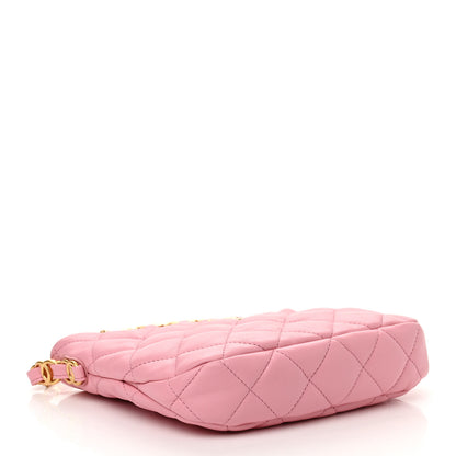Chanel Lambskin Quilted CC Links Hobo Light Pink 4 of 9