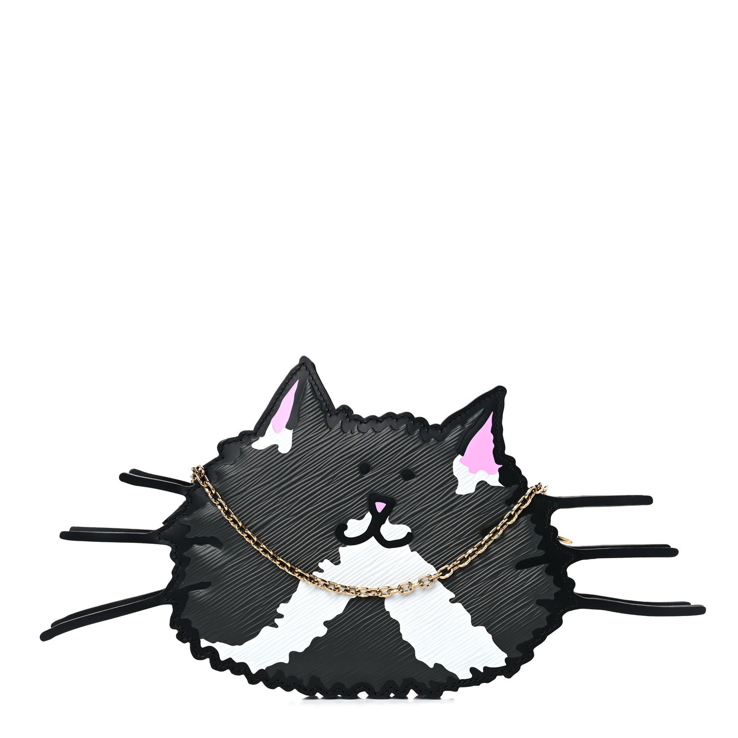LOUIS VUITTON Epi Grace Coddington Catogram Chain Pochette Black
