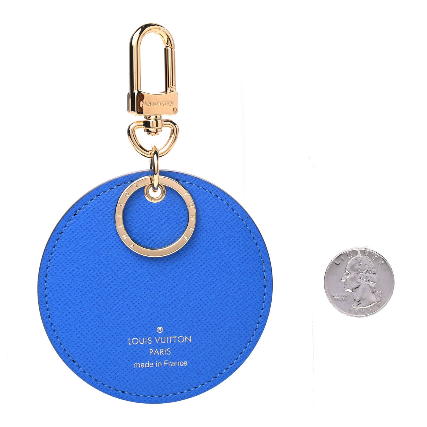 Monogram 2019 Christmas Animation Venice Bag Charm Key Ring Blue