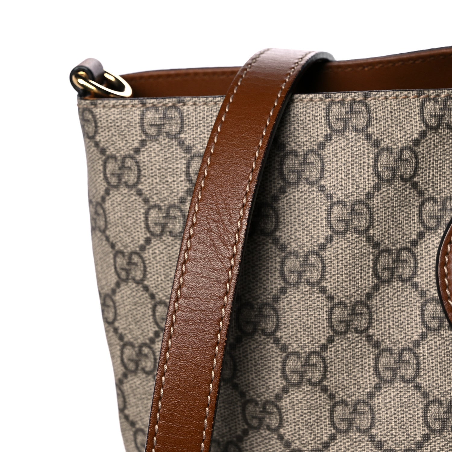 Gucci Soft GG Supreme Monogram Blind For Love Embroidered Medium Crossbody Tote Beige Tuscany Multicolor 16 of 20