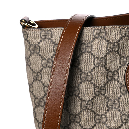 Gucci Soft GG Supreme Monogram Blind For Love Embroidered Medium Crossbody Tote Beige Tuscany Multicolor 15 of 19