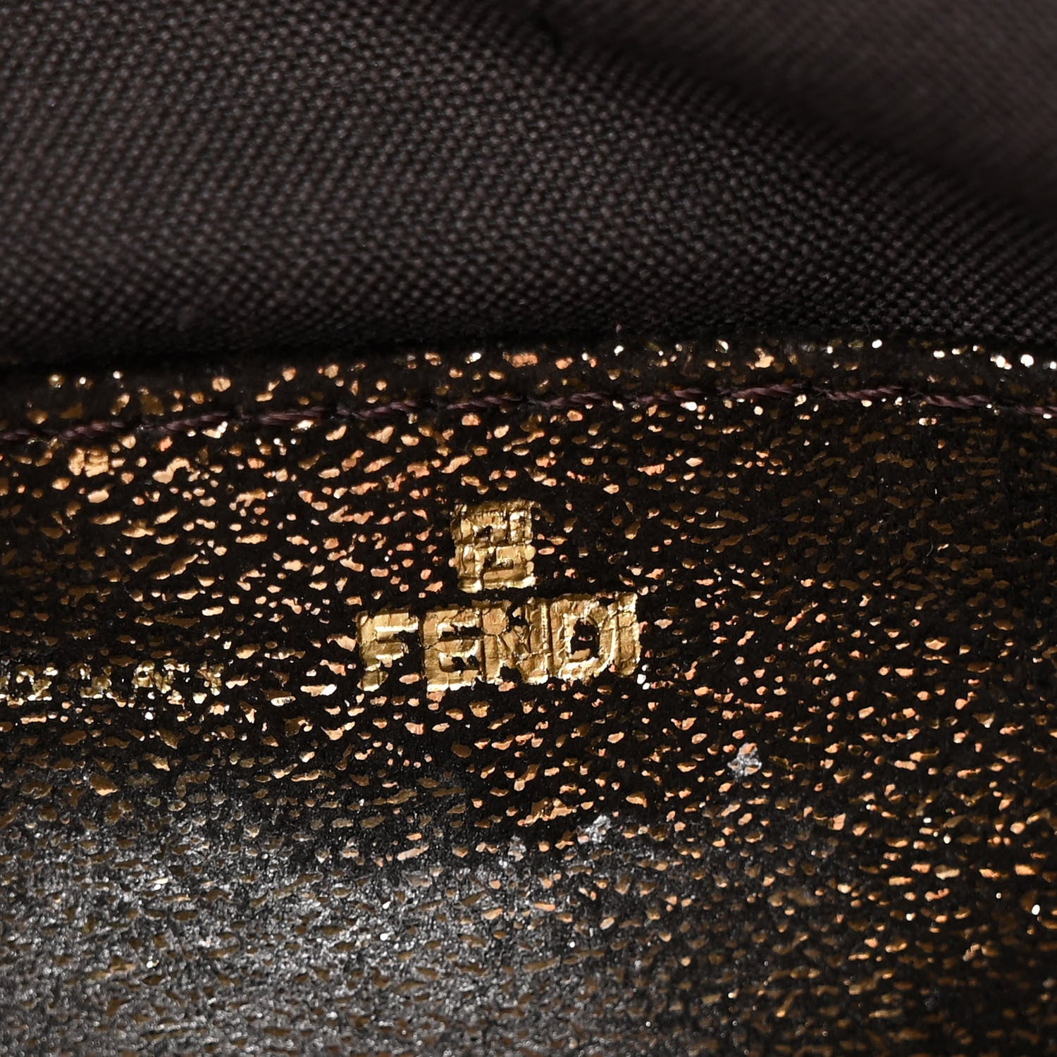 Fendi Metallic Canvas Pochette Gold 6 of 12