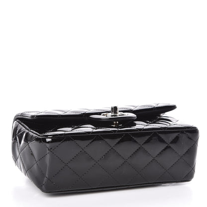 Chanel Patent Calfskin Quilted Mini Rectangular Flap Black 4 of 10