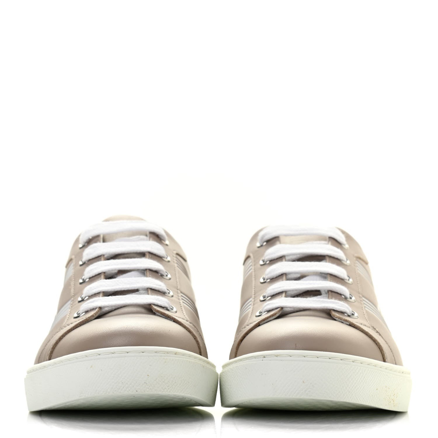 Hermes Calfskin Avantage Sneakers 38 Beige Rose 2 of 10