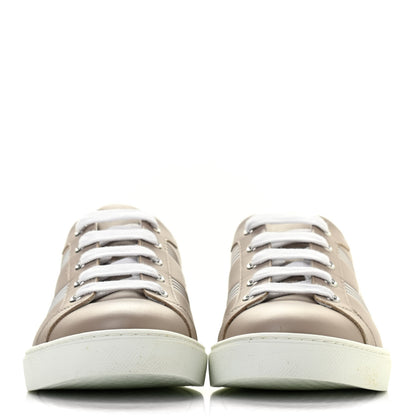 Hermes Calfskin Avantage Sneakers 38 Beige Rose 2 of 10