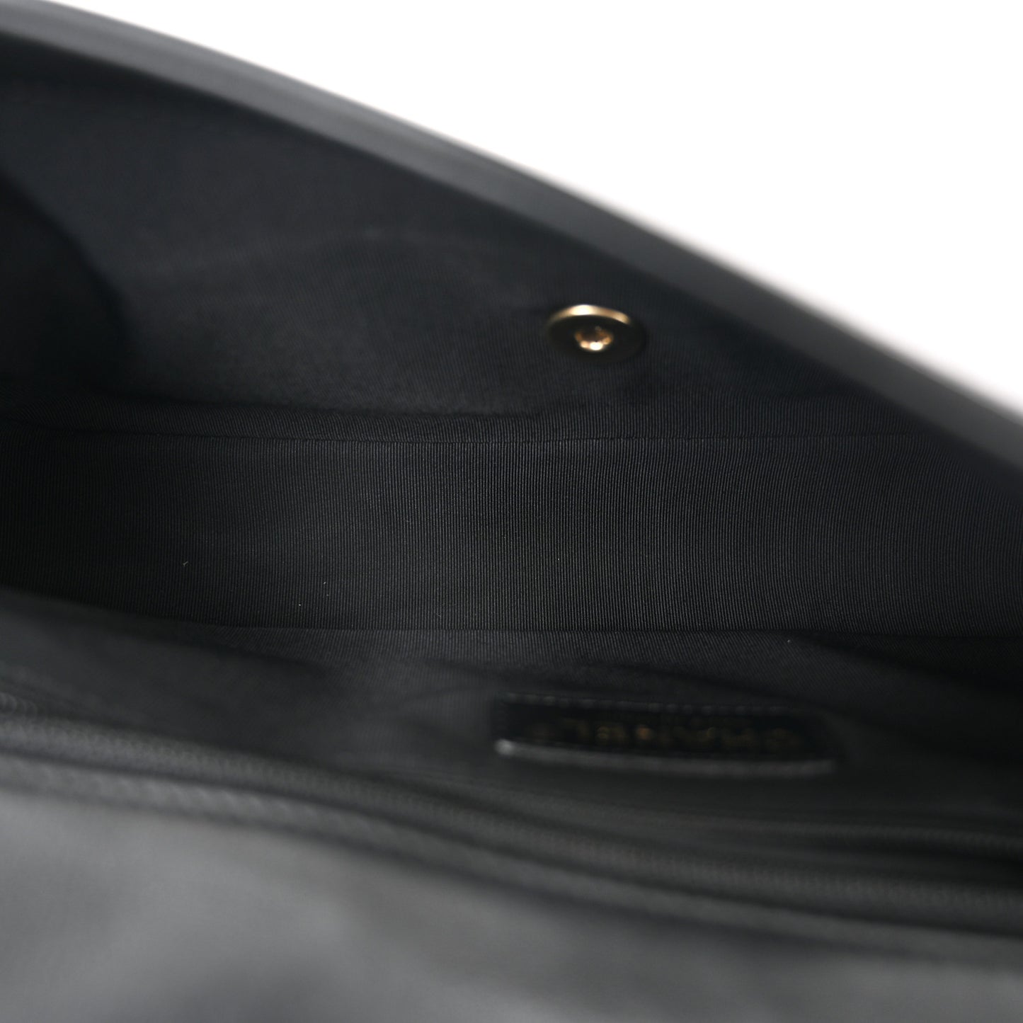 Calfskin Quilted Graphic Flap Bag Black White