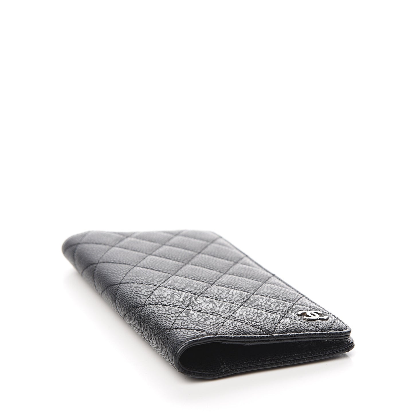 Caviar Quilted Medium Agenda Cover Black