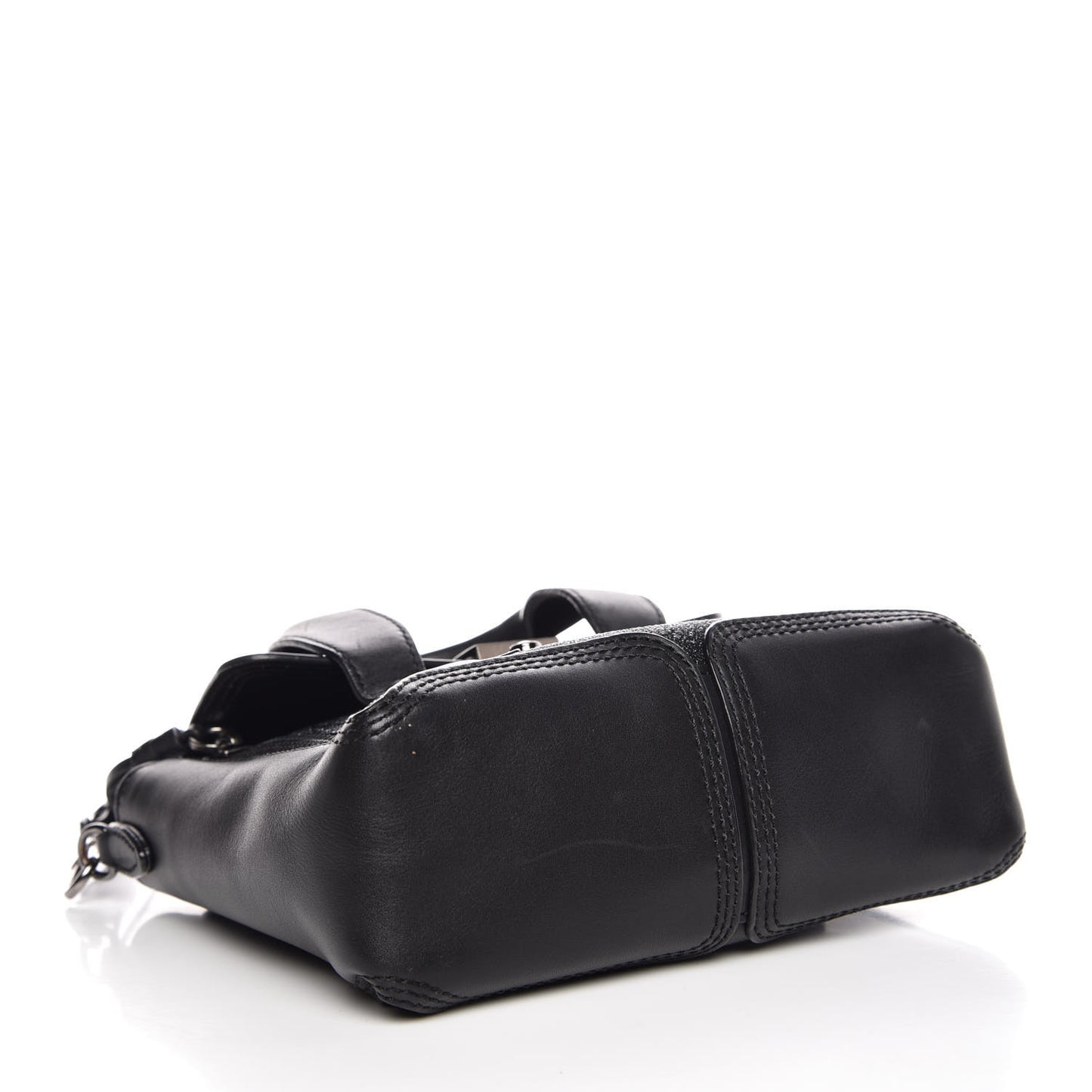 3.1 Smooth Calfskin Glitter Mini Pashli Satchel Black