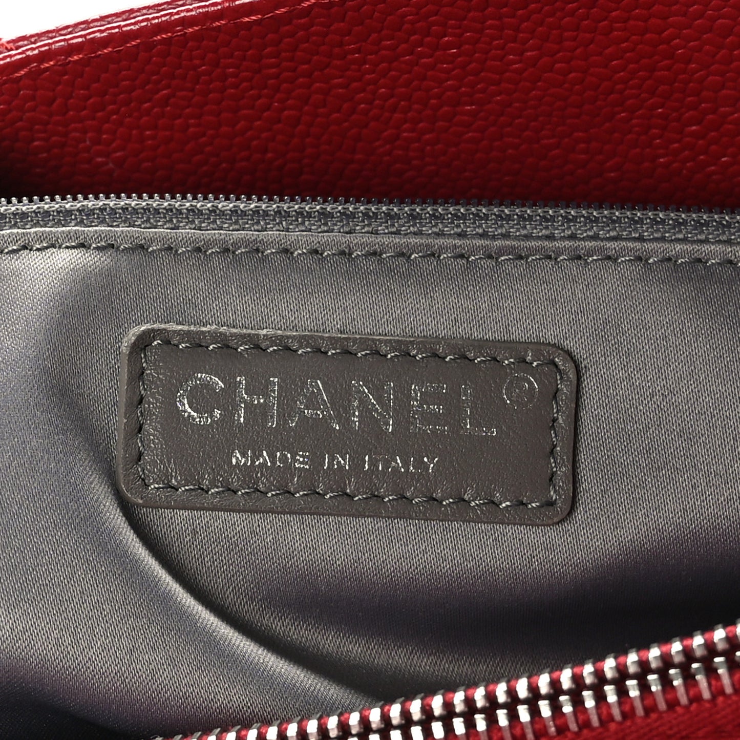 Caviar Quilted Grand Shopping Tote GST Red
