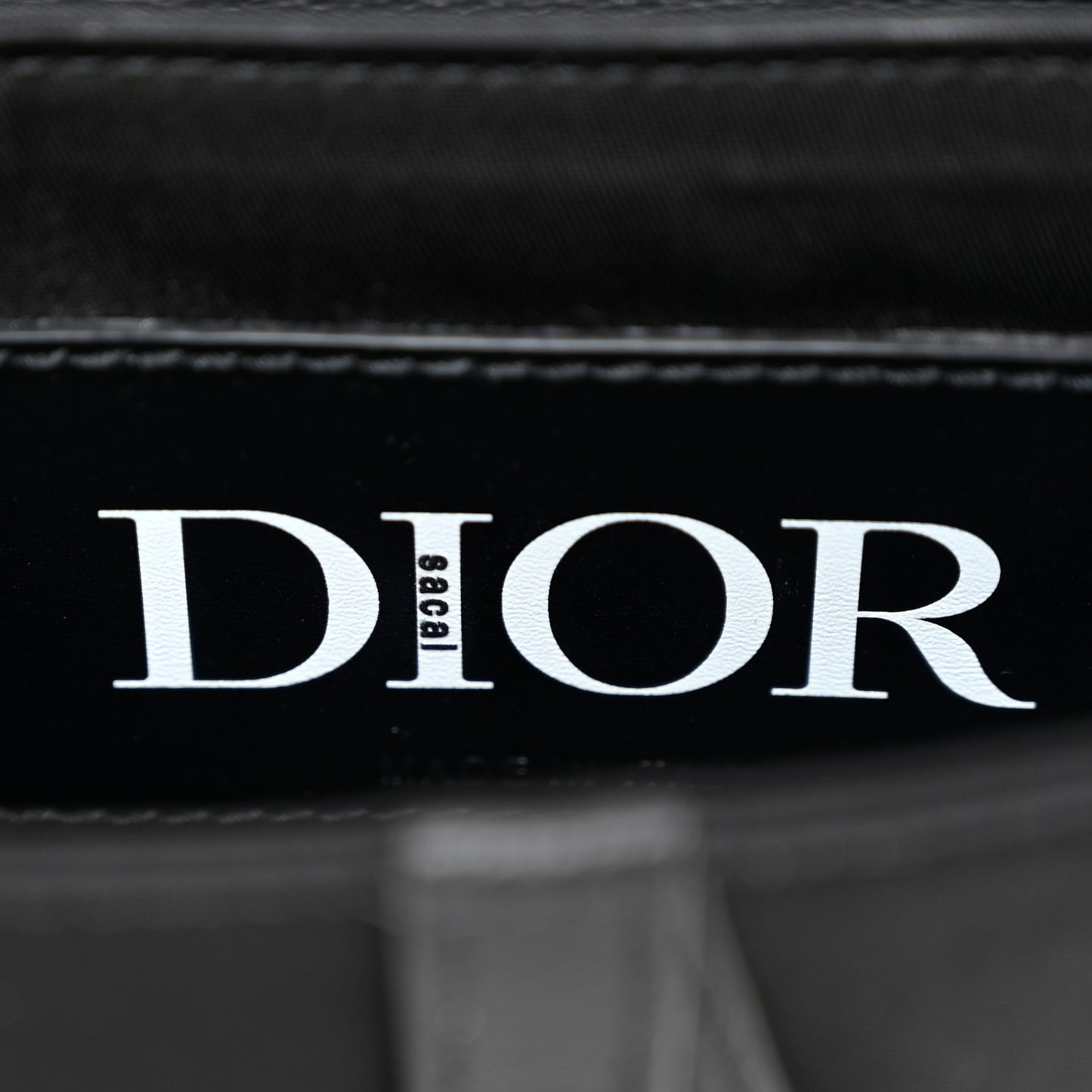 X SACAI Grained Calfskin Technical Fabric Mens Saddle Bag Black