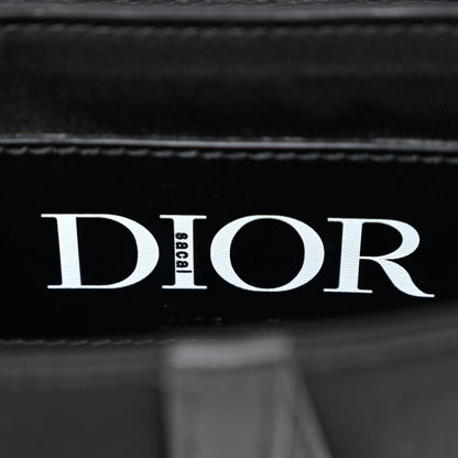 Christian Dior X SACAI Grained Calfskin Technical Fabric Mens Saddle Bag Black 6 of 10