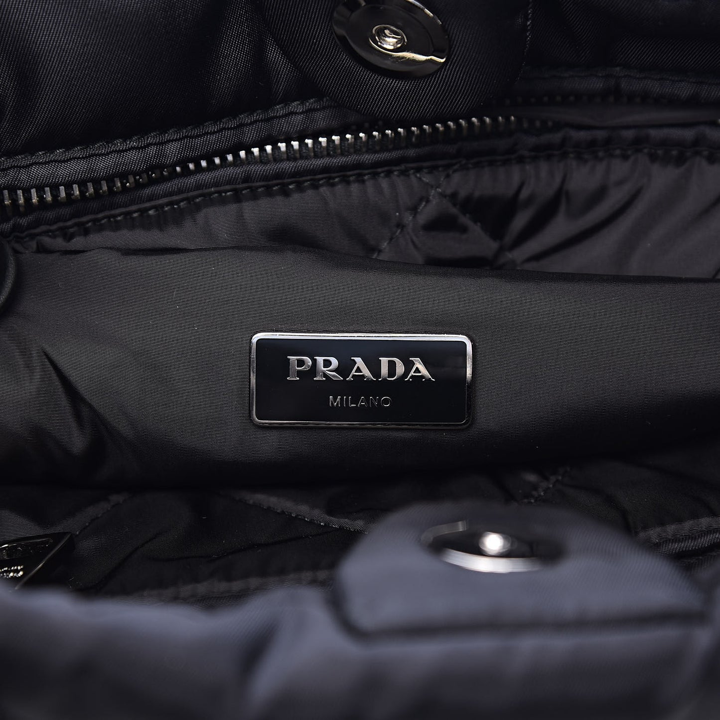 Tessuto Nylon Bomber Tote Black