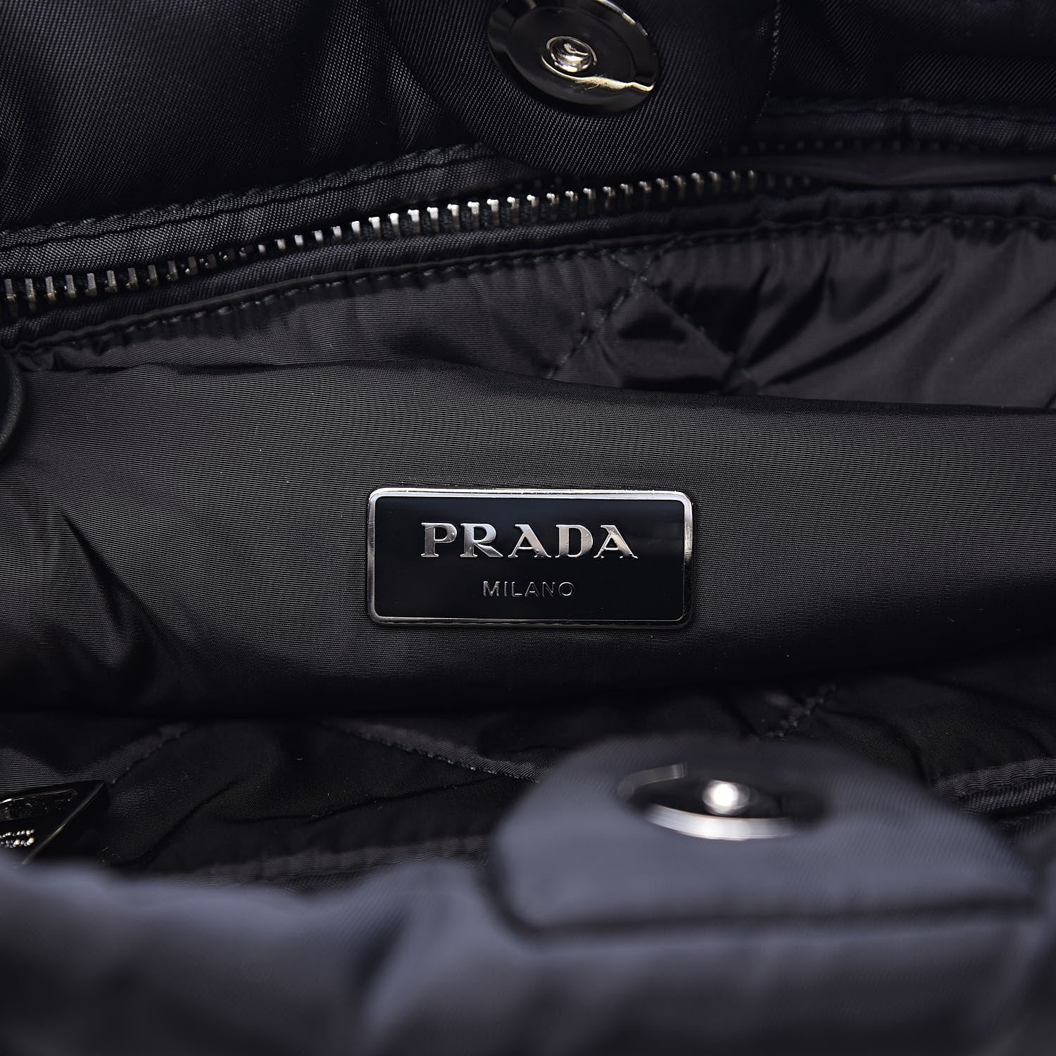 Prada Tessuto Nylon Bomber Tote Black 6 of 10