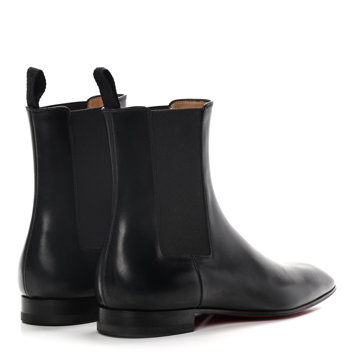 Calfskin Roadie Flat Chelsea Boots 40 Black