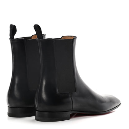 Christian Louboutin Calfskin Roadie Flat Chelsea Boots 40 Black 4 of 14