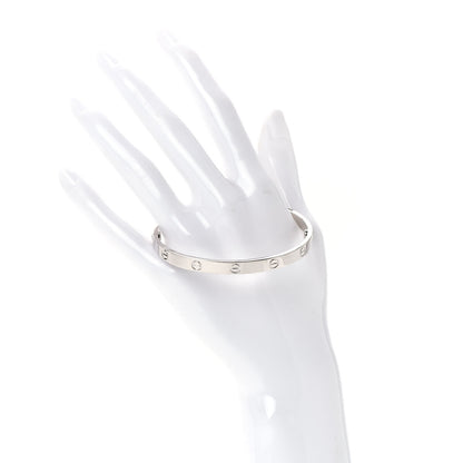 Cartier 18K White Gold LOVE Bracelet 19 2 of 7