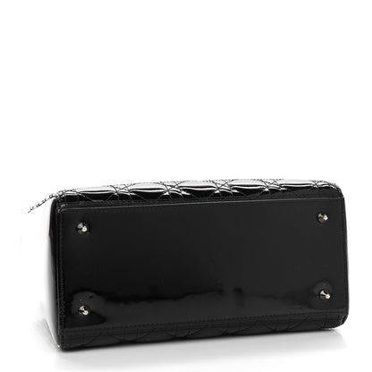 Christian Dior Patent Cannage Medium Lady Dior Black 4 of 12
