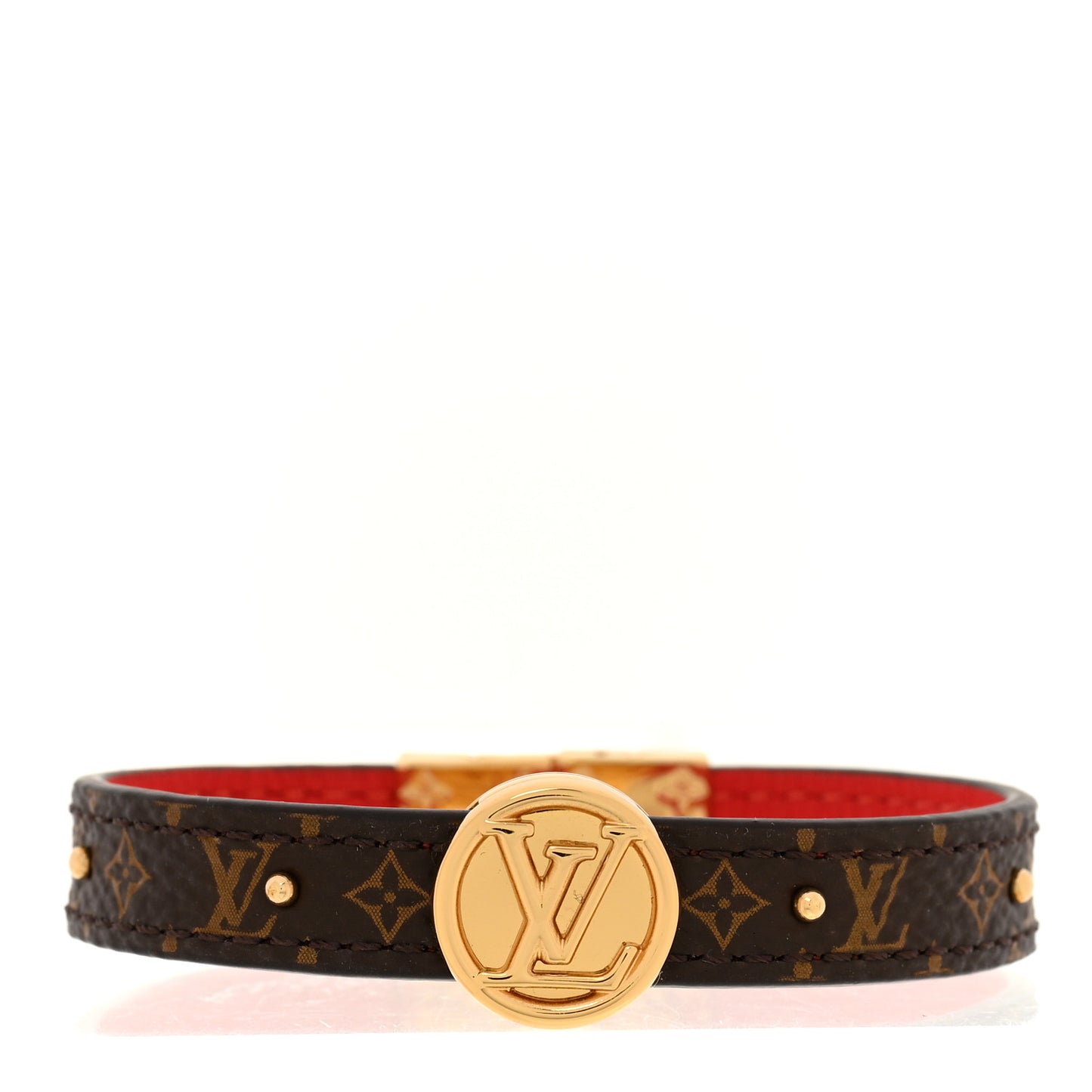 Monogram LV Circle Reversible Bracelet Rouge