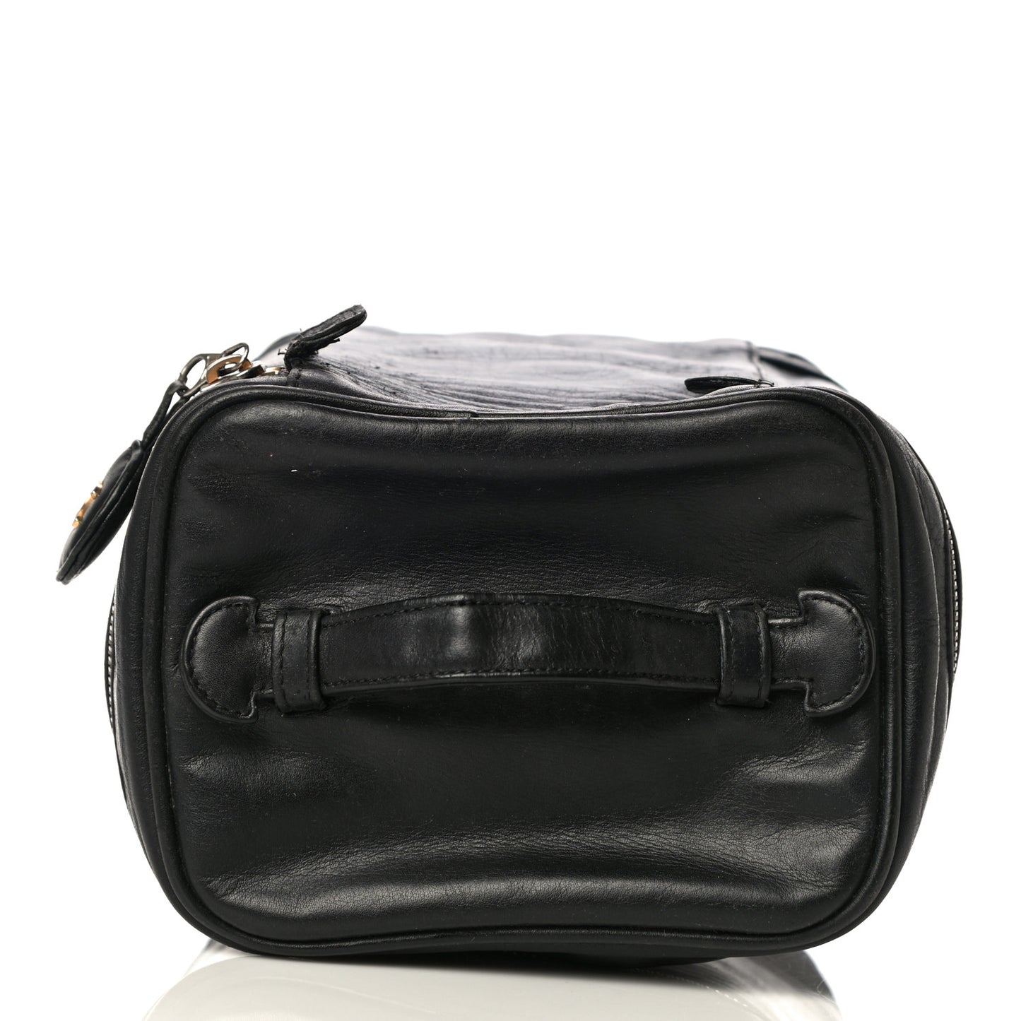 Lambskin Vanity Cosmetic Case Black