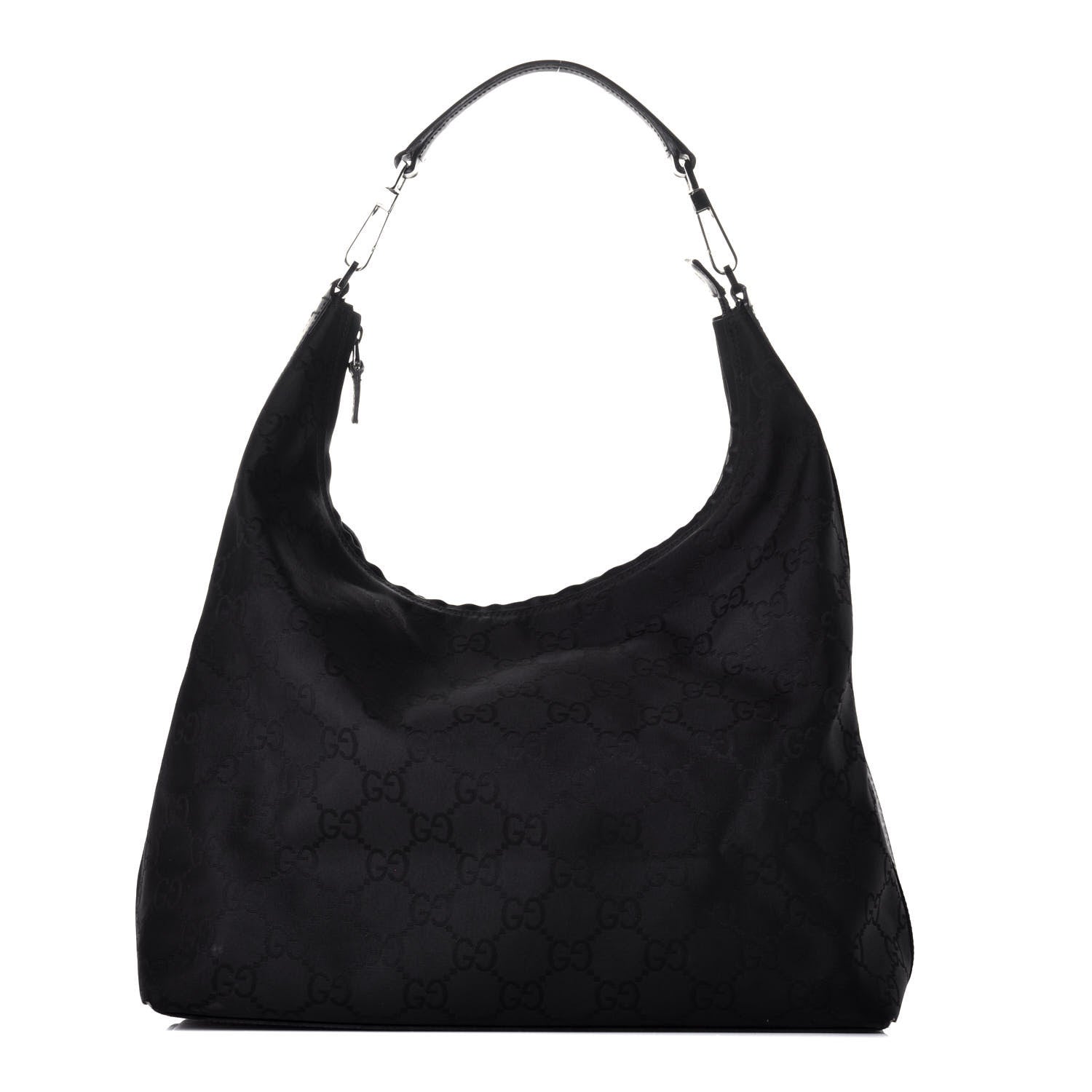 Gucci Nylon Monogram Hobo Black 1 of 8