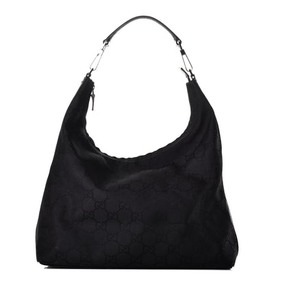 Gucci Nylon Monogram Hobo Black 1 of 8