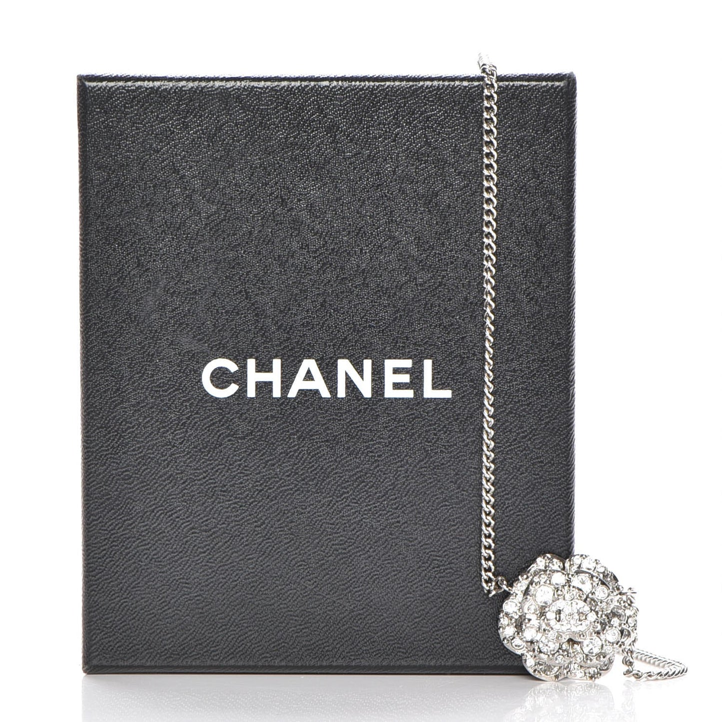 Swarovski Crystal Camellia CC Necklace Silver
