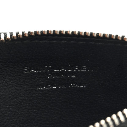Saint Laurent Grained Calfskin 5 Fragments Zip Pouch Card Holder Lipstick Fuchsia 6 of 6